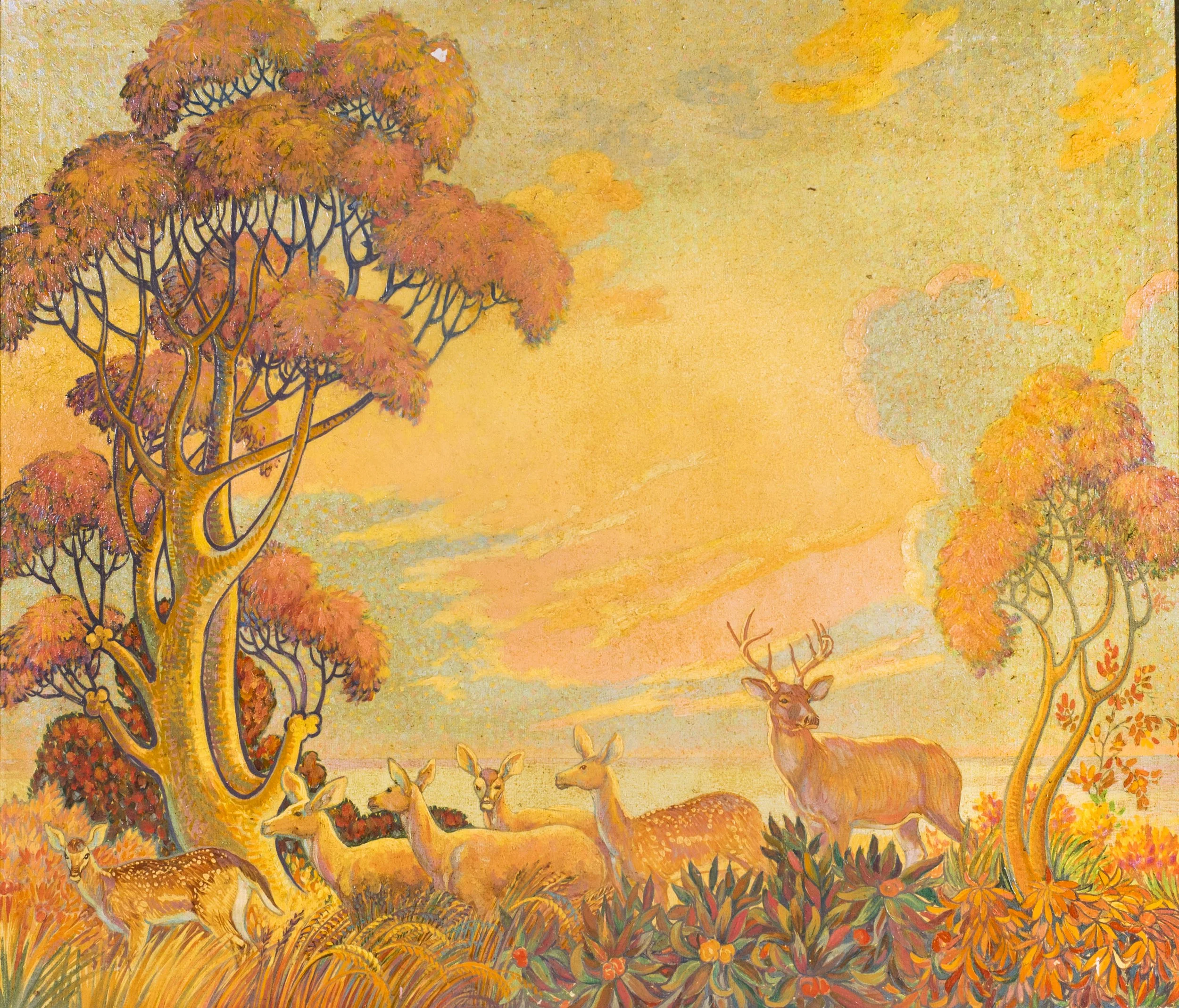 Duff.
Untitled (Deer Landscape) n.d.
oil on canvas
33" x 41"