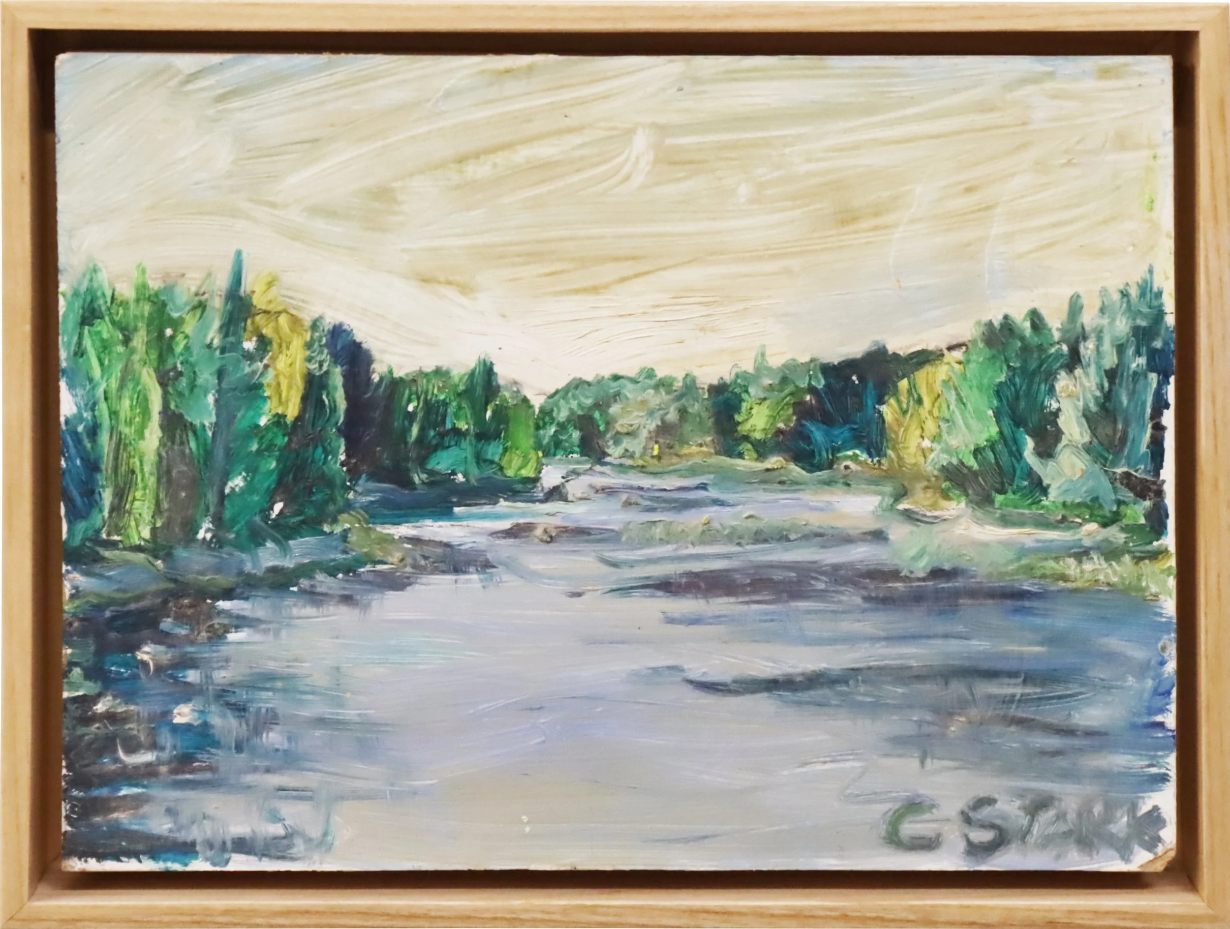 Colin Stark.
Gordon's Magnatawan, 2011
oil on board
9" x 12"