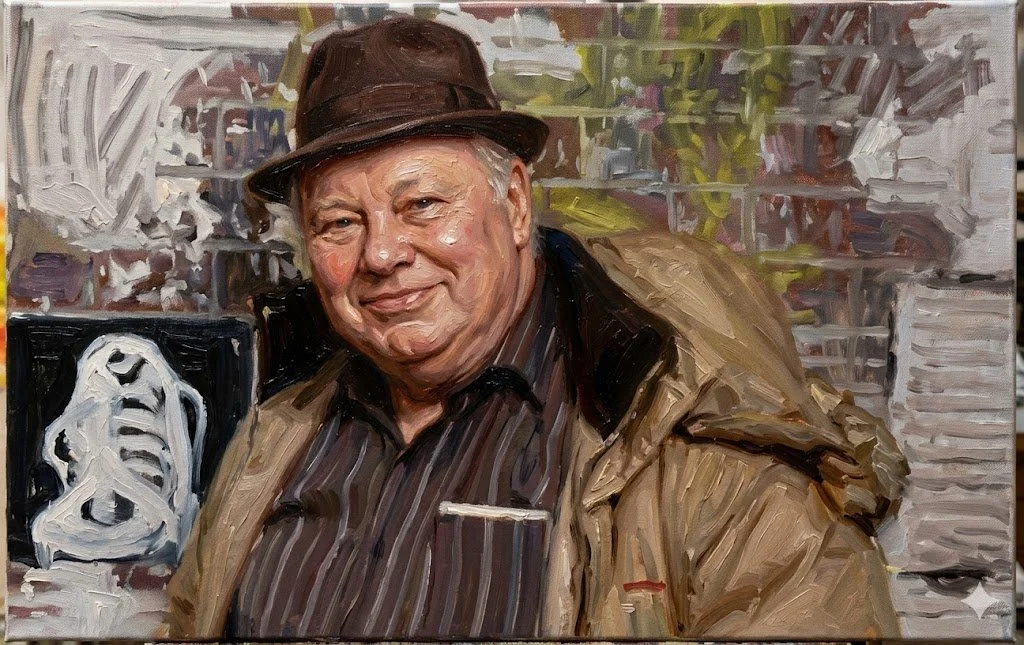 Artistic rendering of Canadian Abstract artist Ronald Albert Martin born in 1943 London, Ontario. Currently living in Toronto.