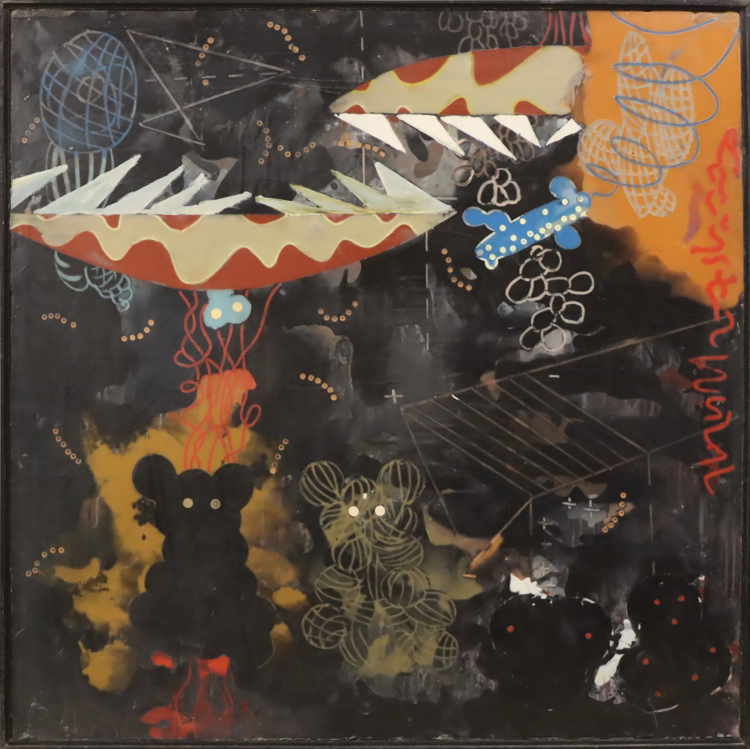 Sakis 
Mr. Woodman, 2003
encaustic
48" x 48"