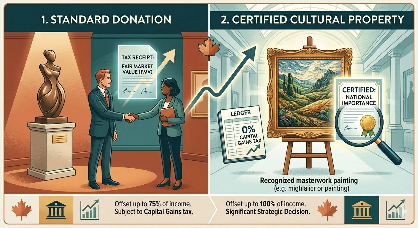 Donating Art in Canada infographic