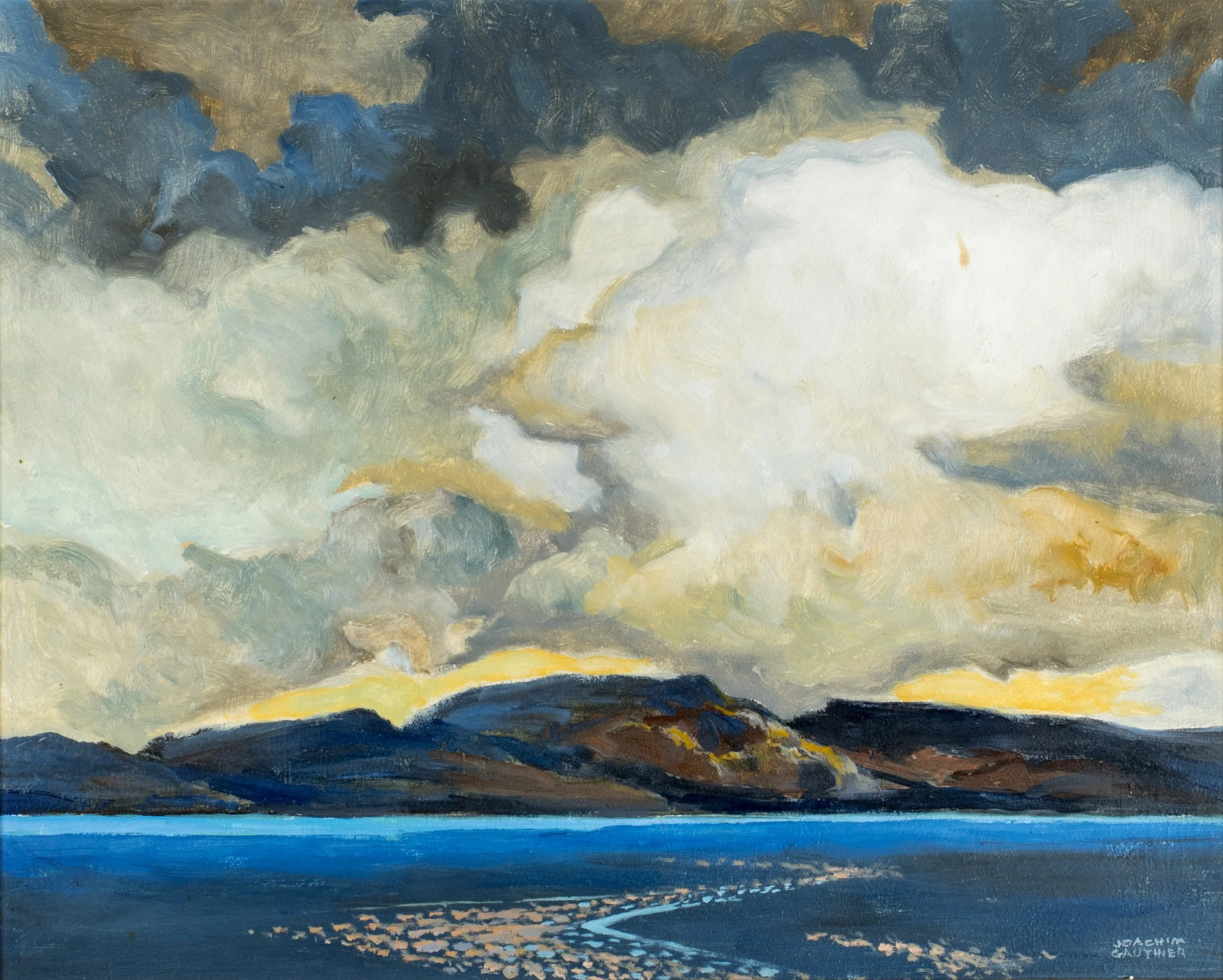 Jochim Gauthier.
Approaching Storm, n.d.
oil on board
15.5" x 19.5"