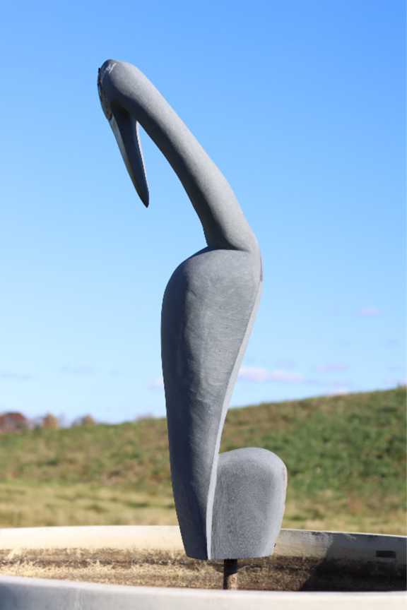 Large Stone Sculpture by Zimbabwean Canadian stone sculptor Chaka Chikodzi