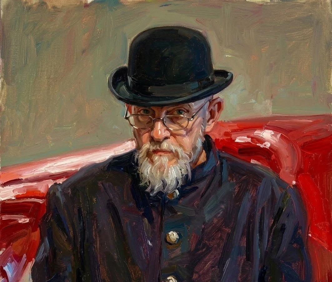 Artistic rendering of Canadian sculptor Walter Redinger of Wallacetown Ontario (1940 - 2014)