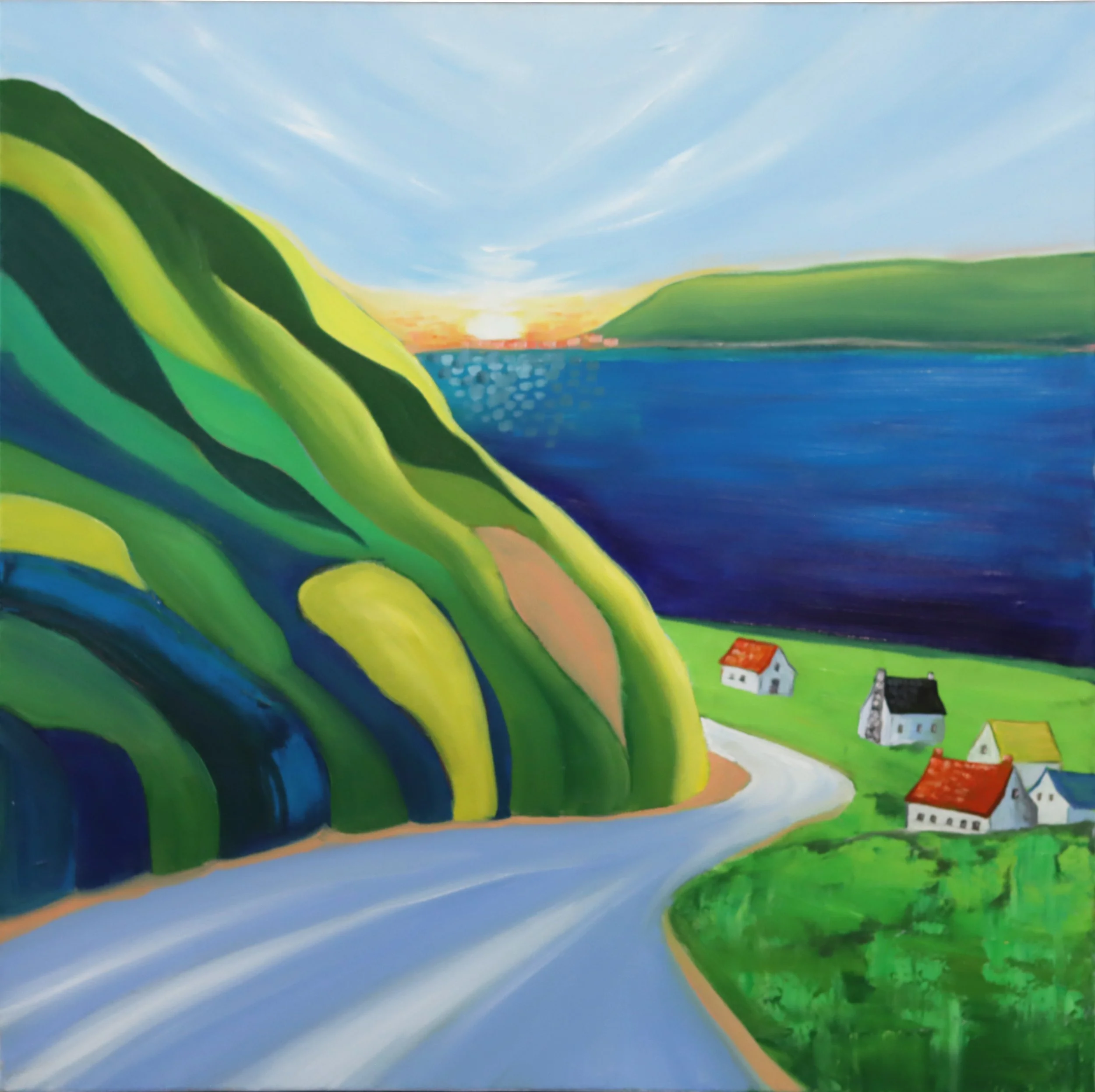 Jill Sapiente.
Harpin on the Cabot Trail, 2025
oil on canvas
24" x 24"
$875