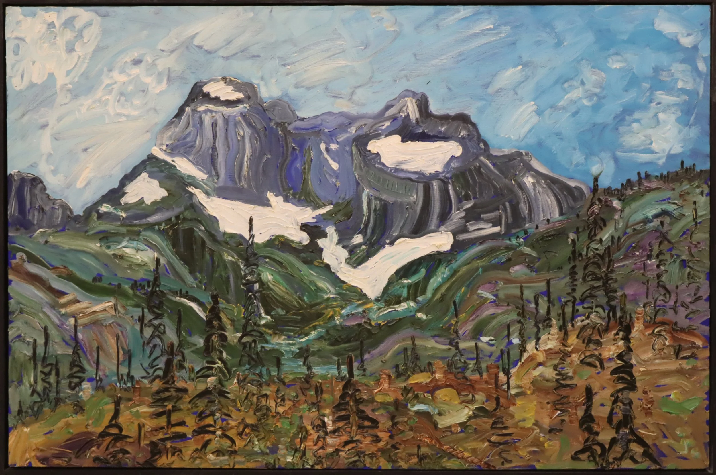 Alex Cameron.
Source 29 Mile Creek (Near Fernie B.C.), 2000
acrylic on canvas
43.5" x 67"