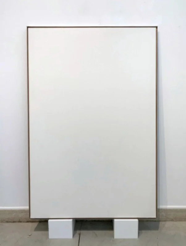 Ron Martin.
Make Your Move Through Mirage Guy #17, Nov. 1993
Drywall mounted on 1/2" Birch Plywood Inset Liner and Aluminum Frame 
72" x 48"