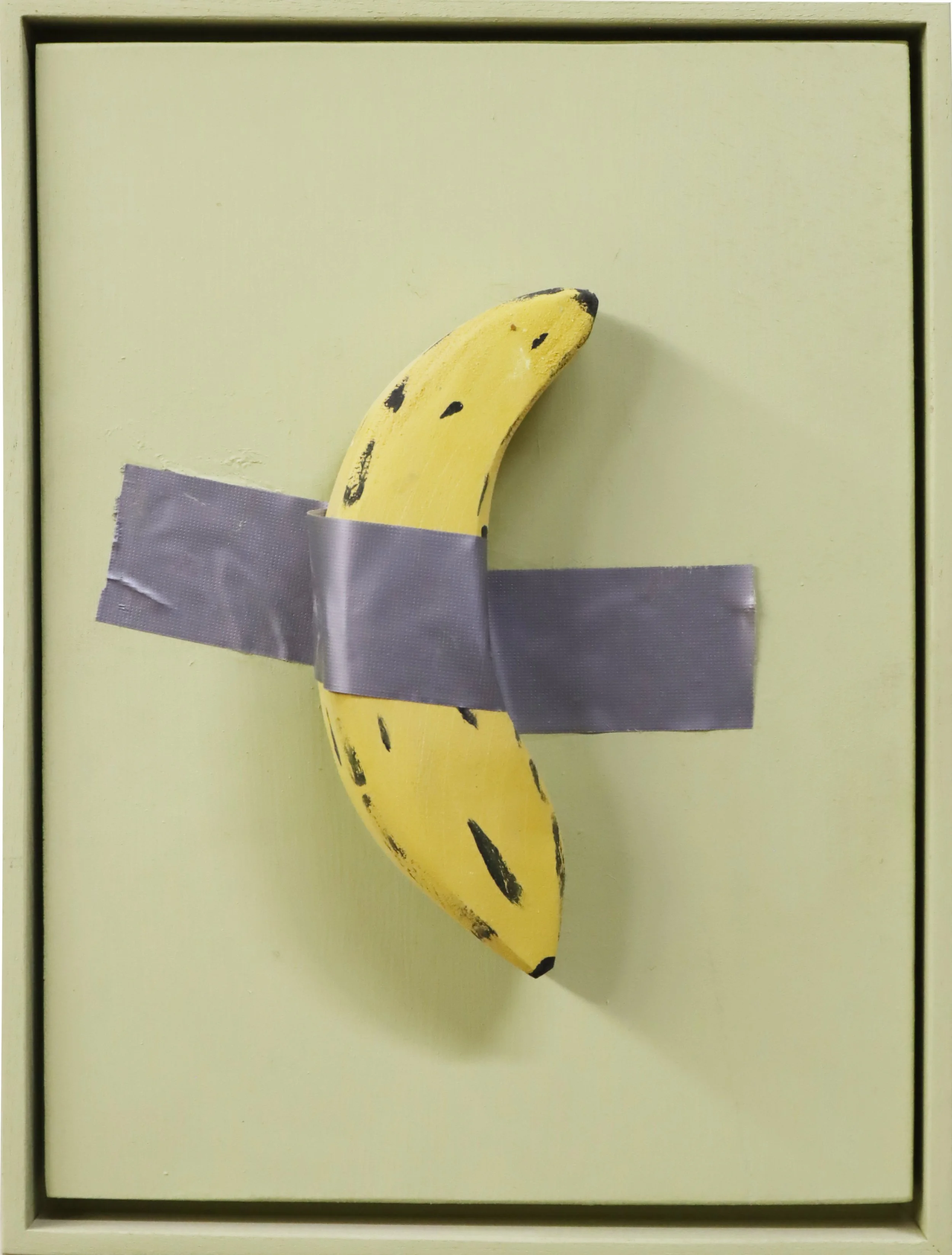 Phil Barker.
Banana, nd.d
wood and duck tape
14" x 11"
