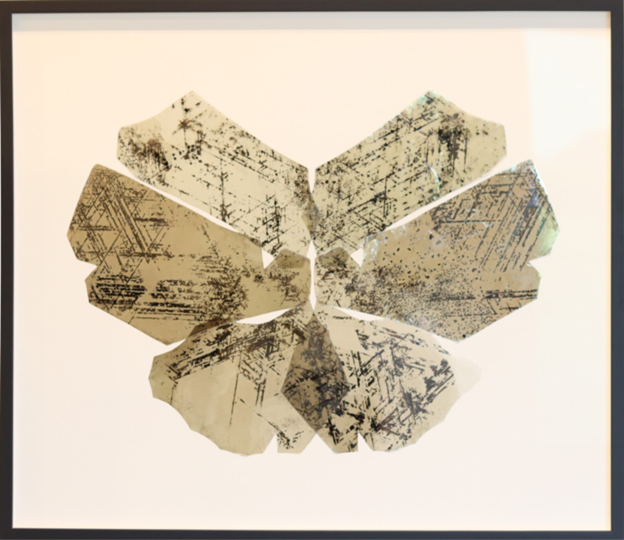 Alex Chorny.
Untitled, 2024 (24-027)
bookmatched muscovite mica sheets on melamine
38" x 33"
$1,750