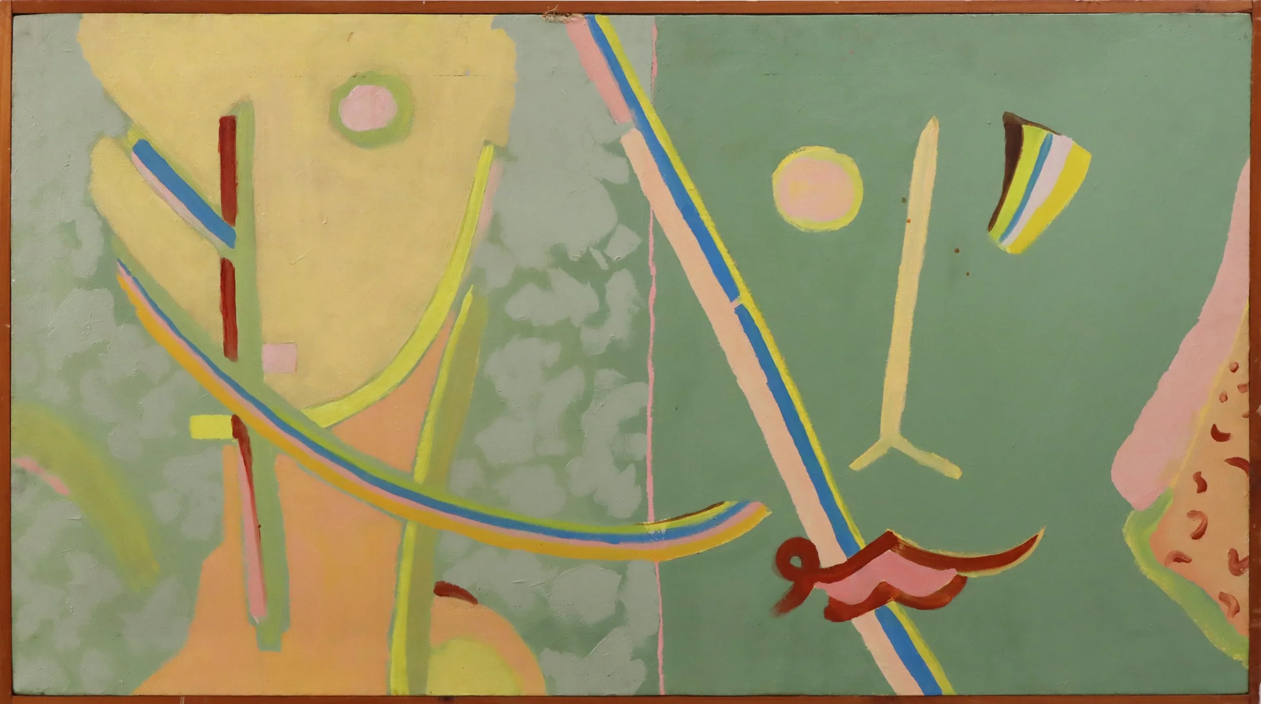 Phil Barker.
Untitled, (1st year art school)
acrylic on canvas
28.5" x 51"

