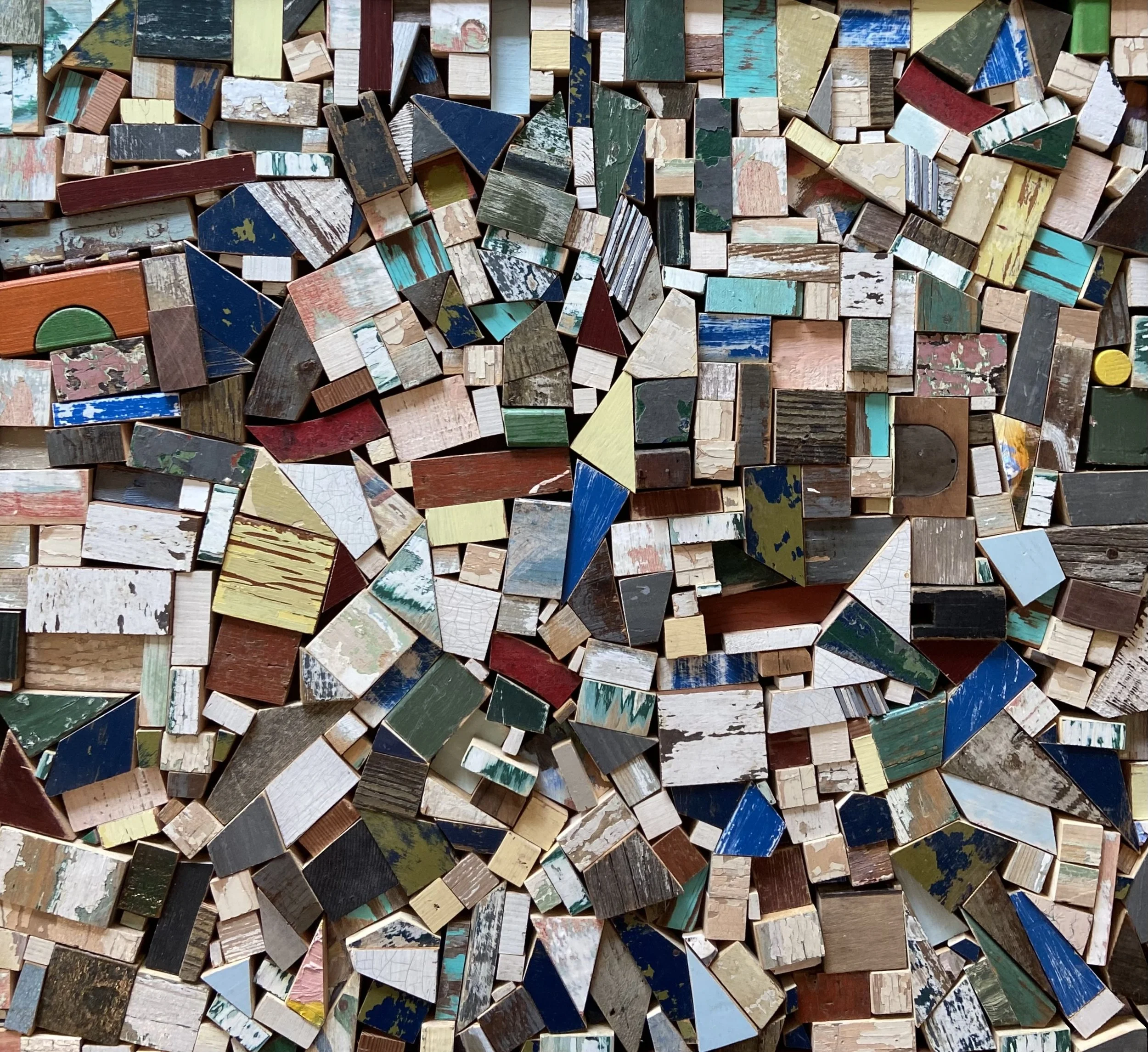 Robert Royal.
Almost Completely Random, 2026
reclaimed wood
28" x 30"
$850