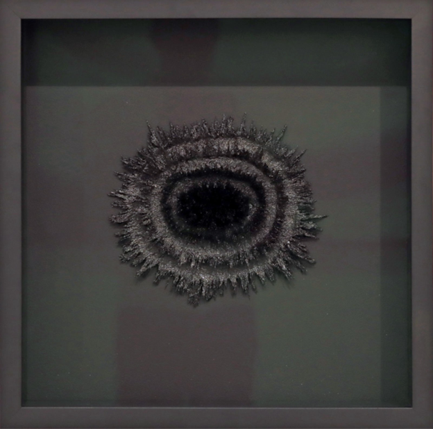 Alex Chorny.
Untitled, 2024 (24-038)
magnetized mixed media on wood panel
19.75" x 19.75"
$2,000