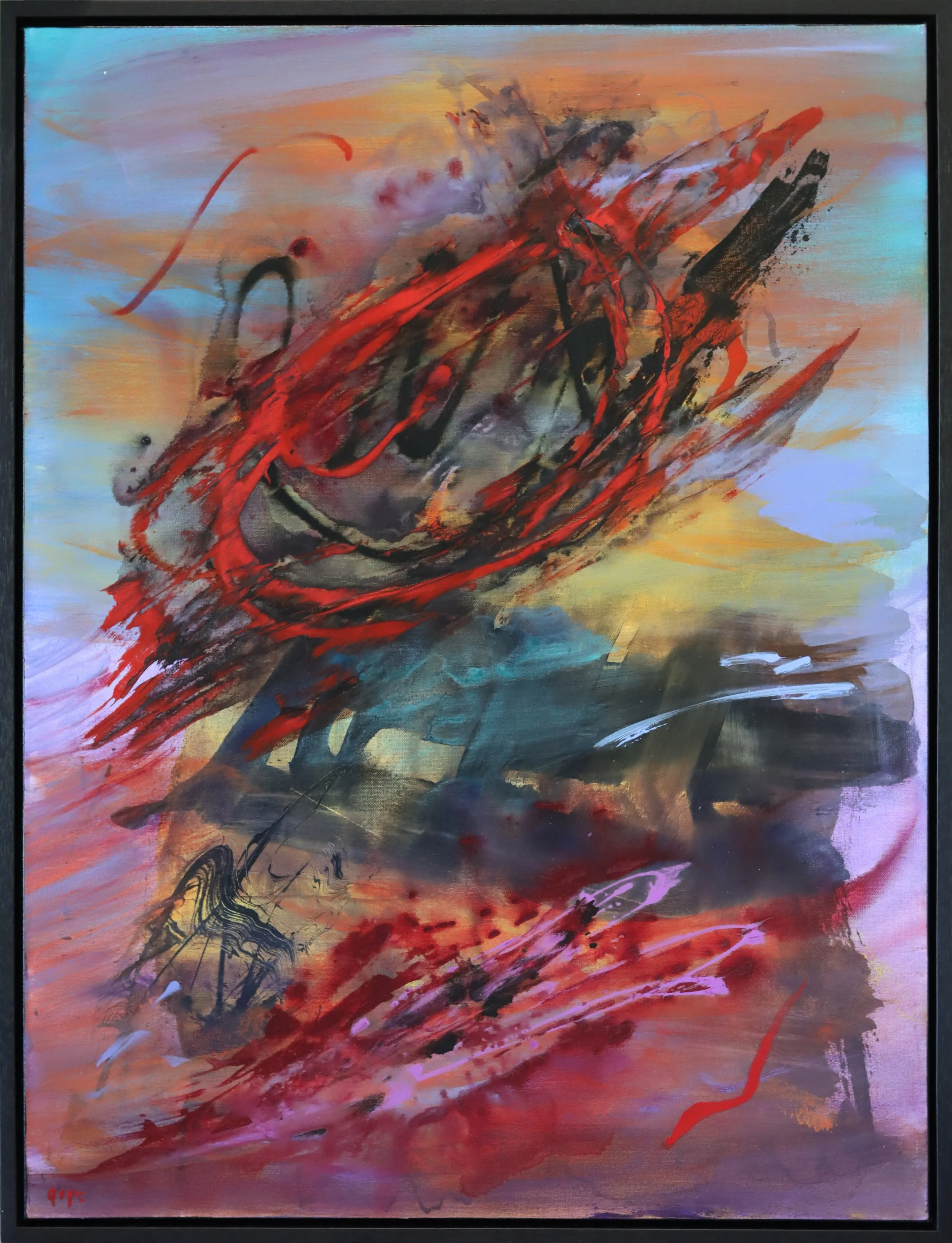 Patricia Gagic. The Crossing, 2026 acrylic on canvas 40" x 30"