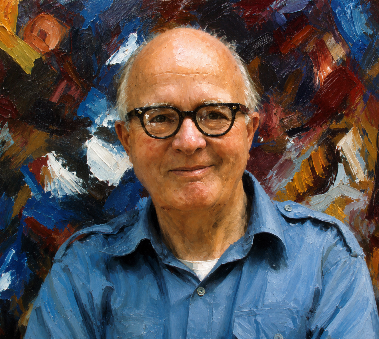 AI artistic rendering of Canadian artist Jack Shadbolt