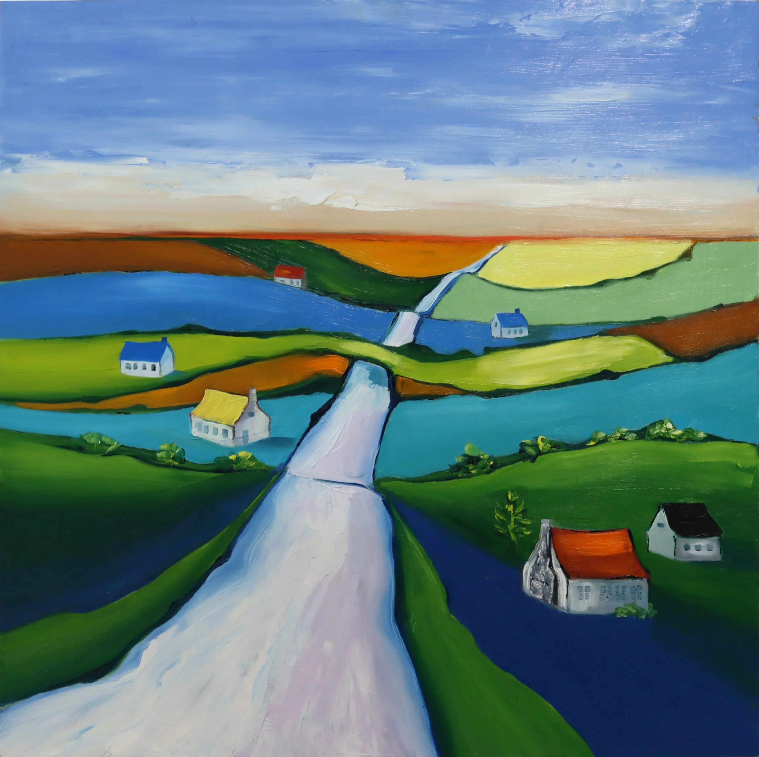 Jill Sapiente.
Nestled in the Valley, 2026
oil on canvas
24" x 20"
$725