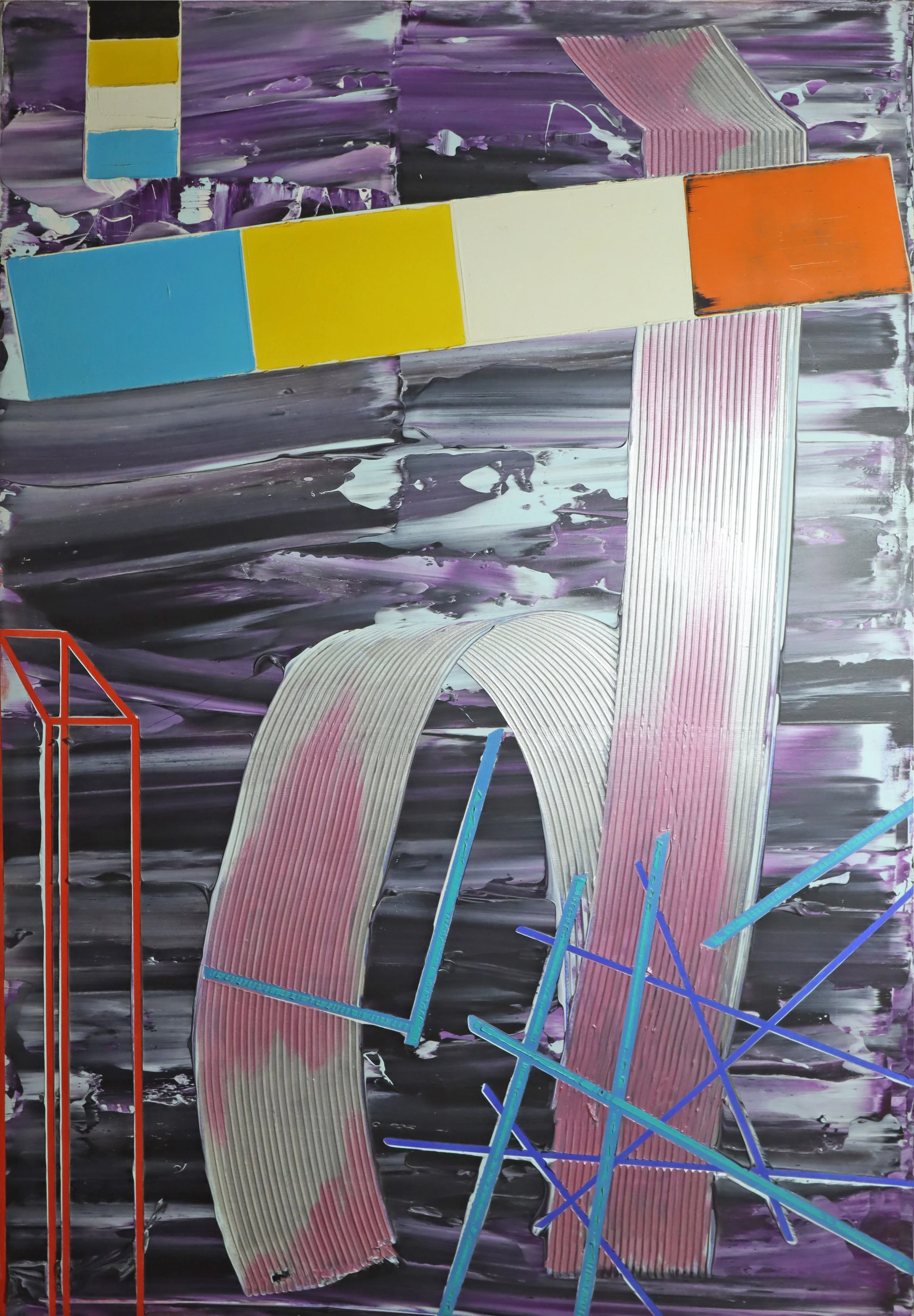 Paul Sloggett.
REX, 2020
acrylic & oil on canvas
32" x 48"