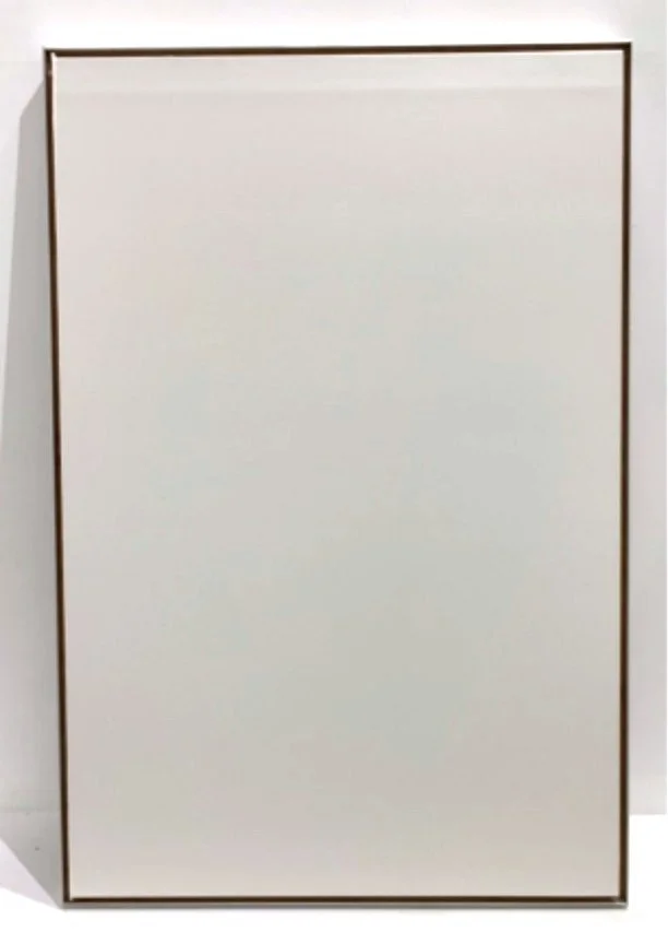 Ron Martin.
No Paraphraseable Content #16, Oct/Nov. 1993
Drywall mounted on 1/2" Birch Plywood Inset Liner and Aluminum Frame 
32" x 48"