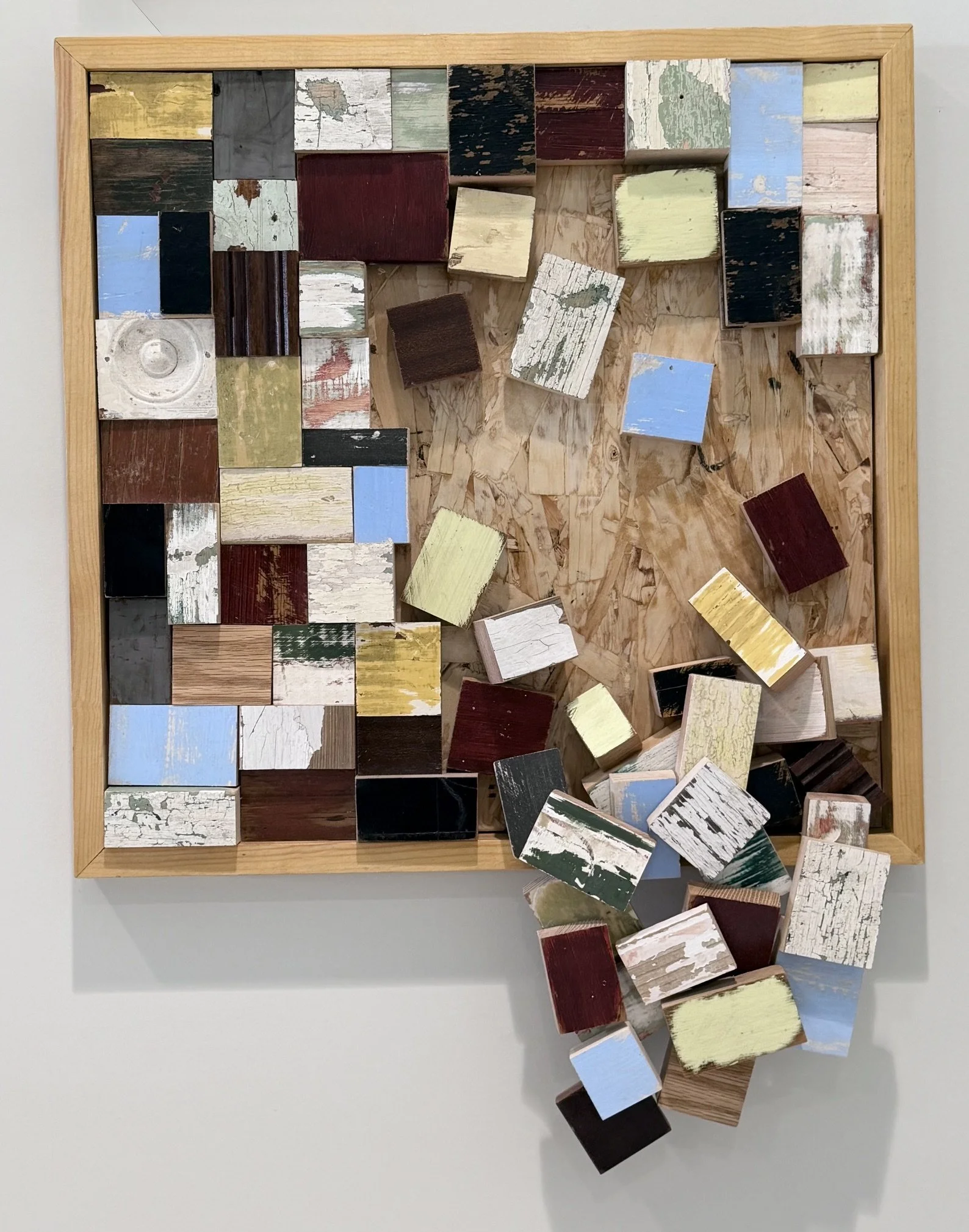 Robert Royal.
Everything Falls Apart, 2026
reclaimed wood
28" x 21"
$700