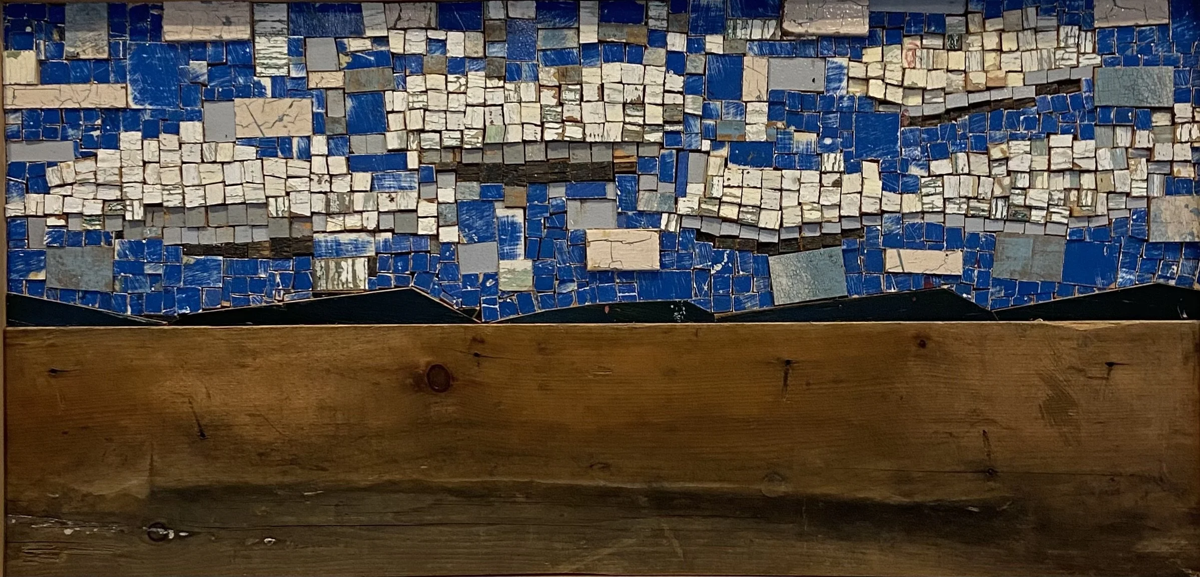 Robert Royal.
Prairie Skies, 2025
reclaimed wood
16" x 31" 
$700