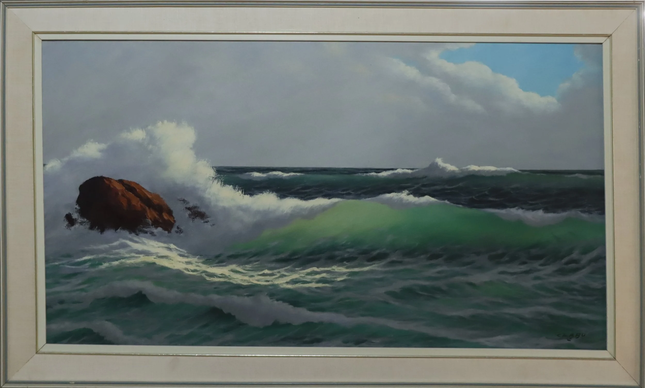 Mar Carbu.
Cote D'azvr, France Rayon de Solail avec la Cote, n.d.
oil on canvas
38.5" x 20.5"