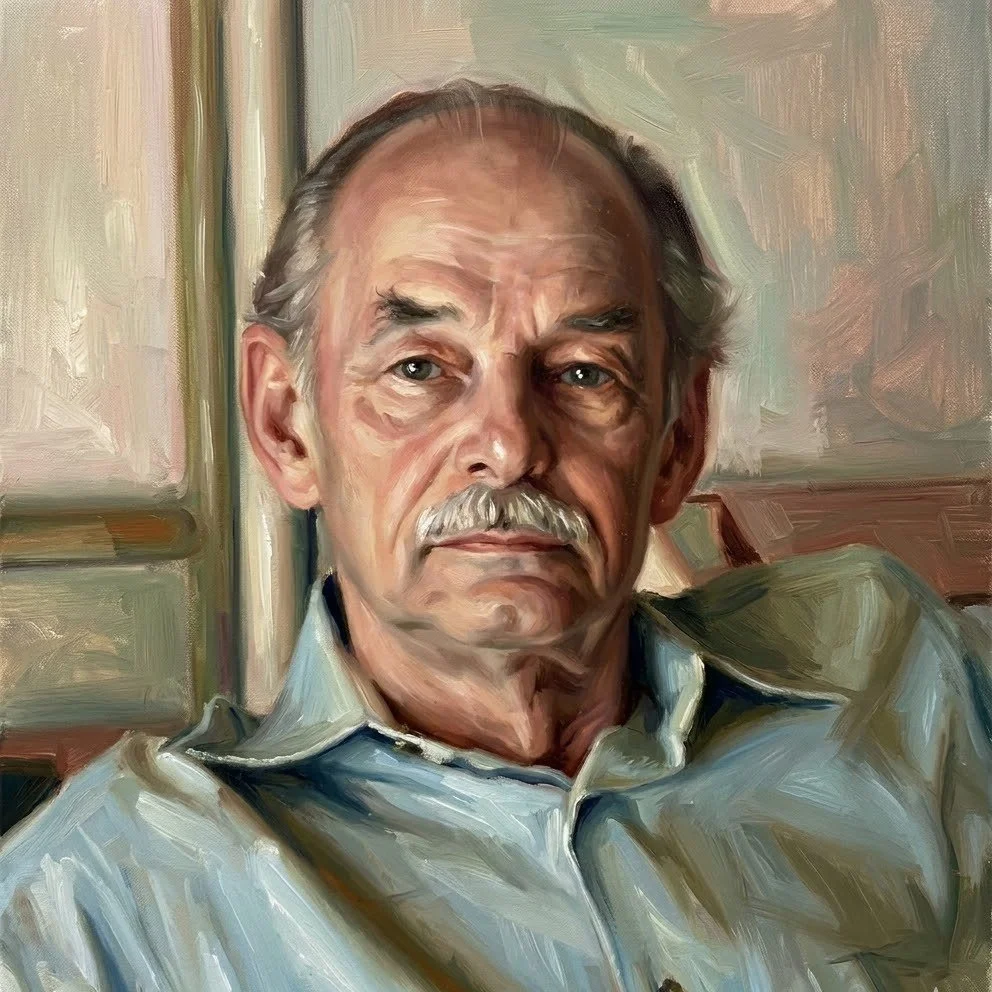 Artist rendering of Canadian Abstract Otto Rogers born in Kerrobert, Saskatchewan