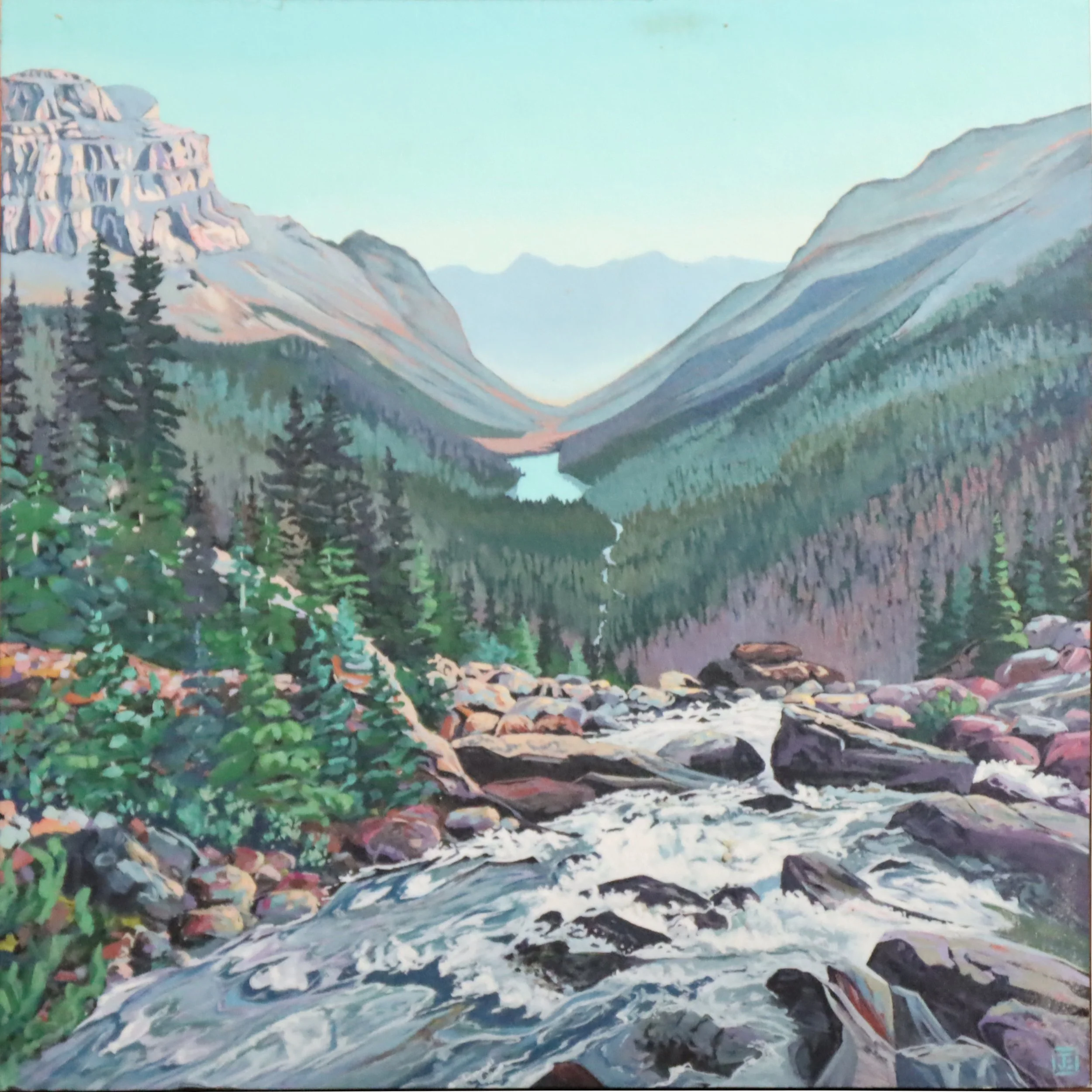Jennifer Elliotson.
Fryatt Valley, n.d.
Transfer print mounted on board
8" x 8"