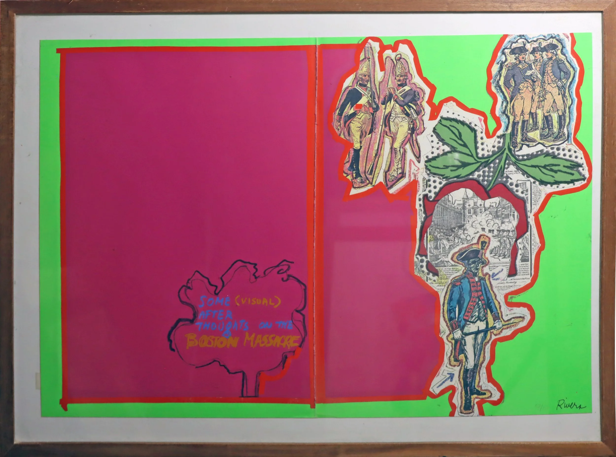 Larry Rivers.
Some (Visual) After Thoughts on the Boston Massacre, n.d.
collage
19" x 27.5"