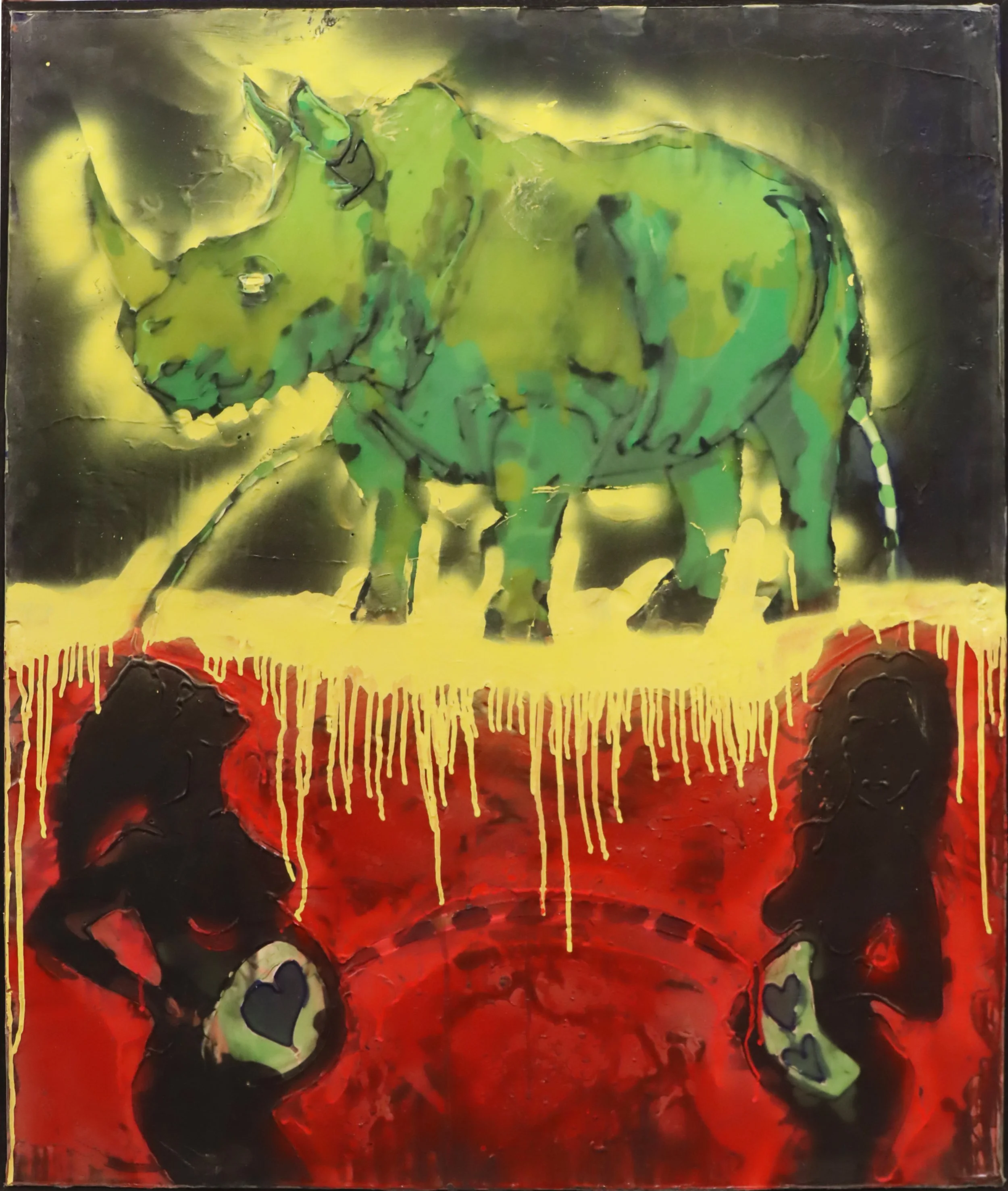 Sakis.
Dreams of Dreams Rhino, 2013
encaustic
42" x 35"