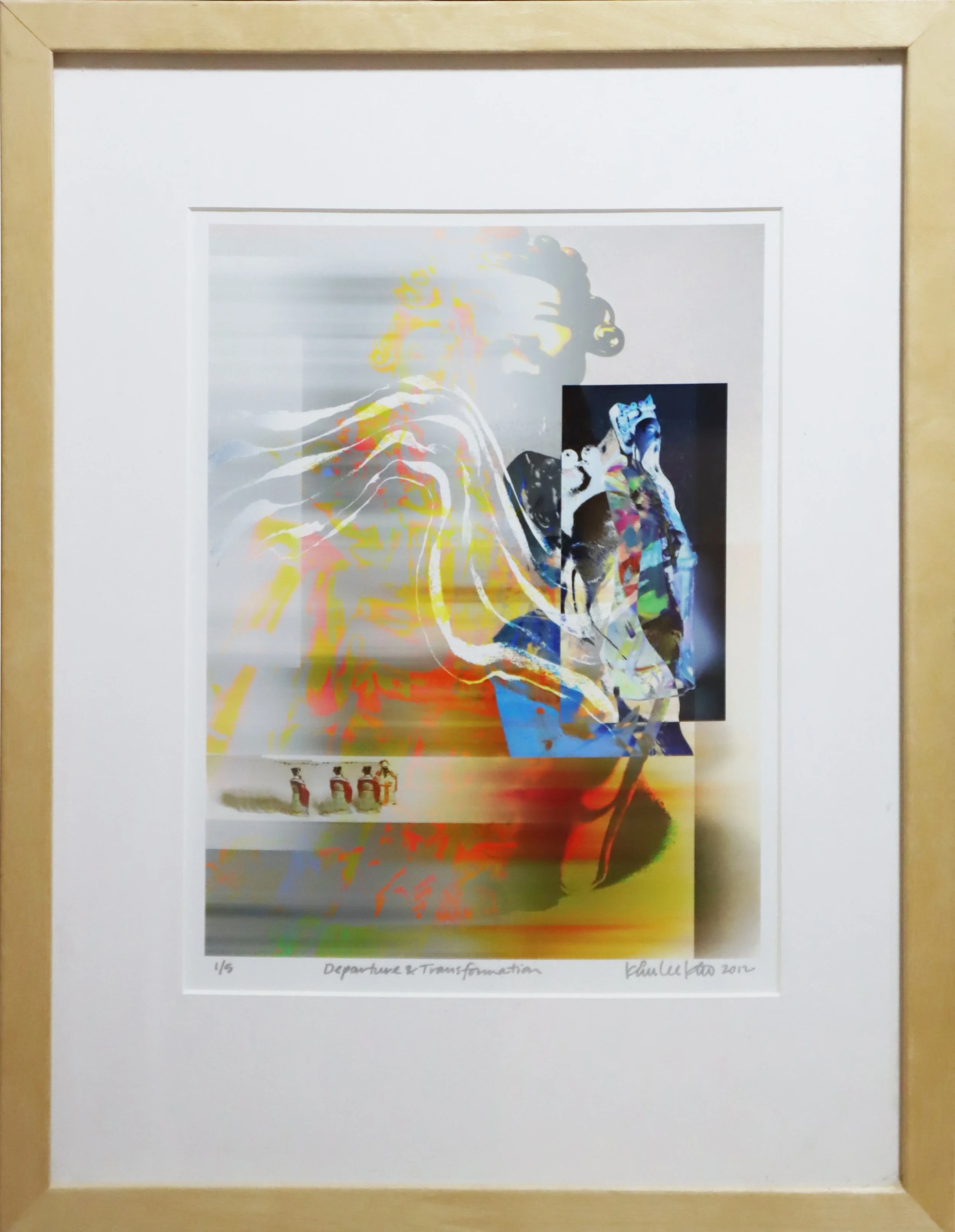 Kim Lee Kao.
Departure & Transformation, 2012
collage print 1/5
7.75" x 10"