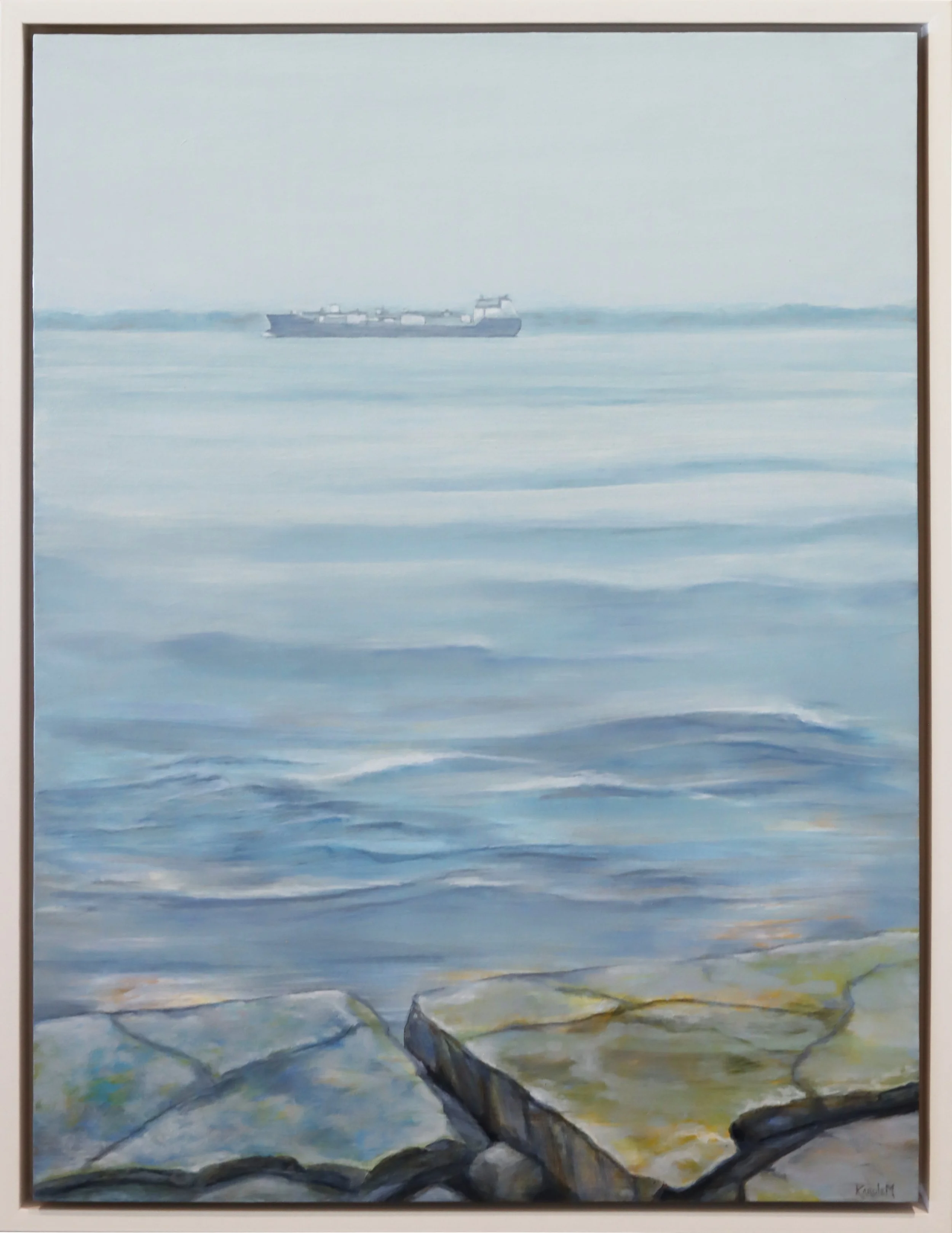 Karole Marois.
Spirit Ship, 2026
acrylic on birch panel
24" x 18"
$1,400