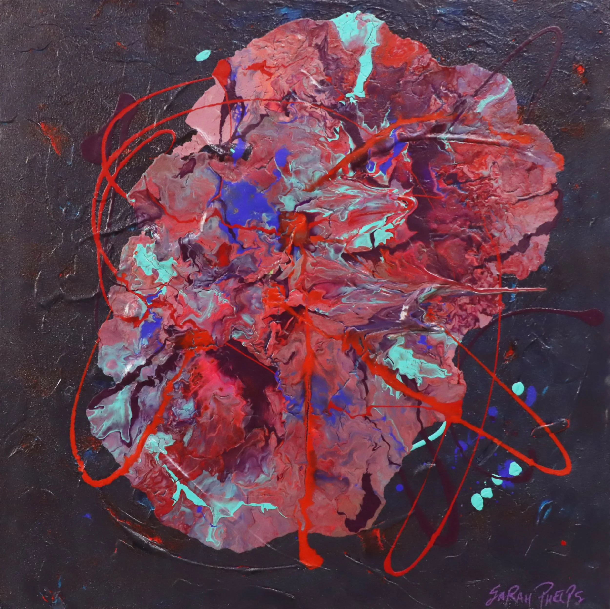 Sarah Phelps.
Celestial Drift, 2025
acrylic on canvas
23.5" x 23.5"