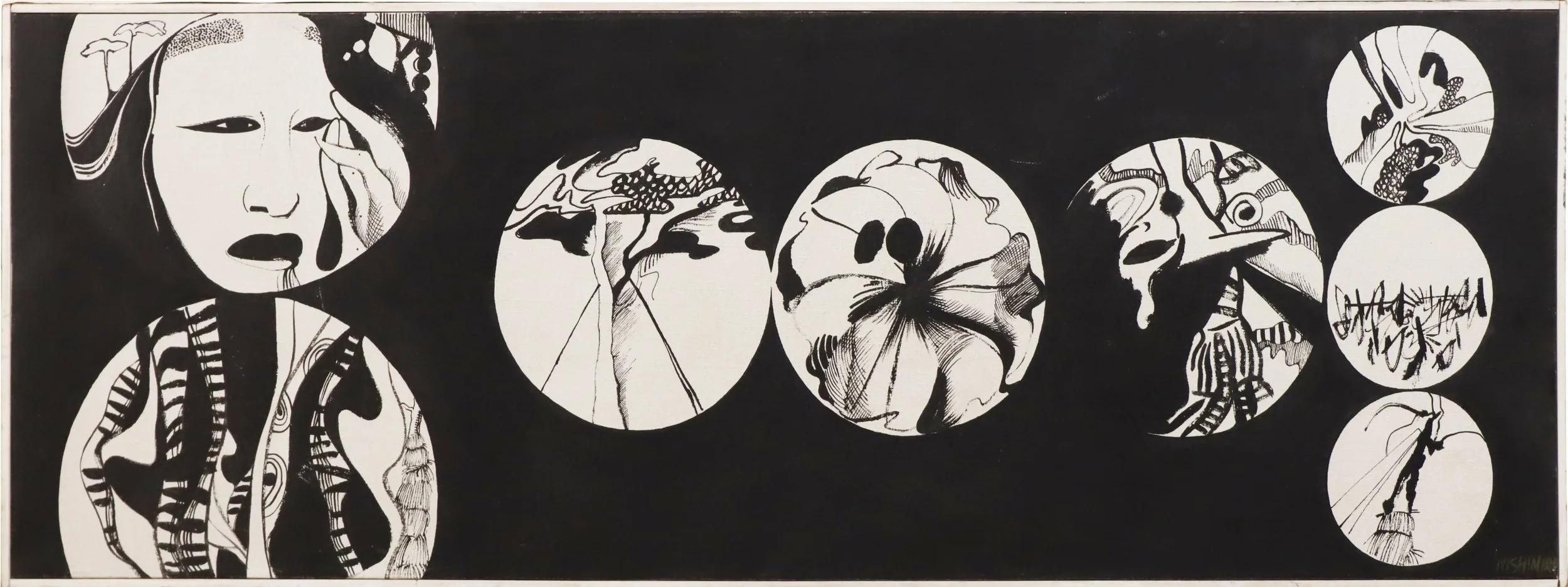 B. Milko (Nishimura) Gravlin.
No. 4 Series 2, 1966
acrylic on board
20" x 58"