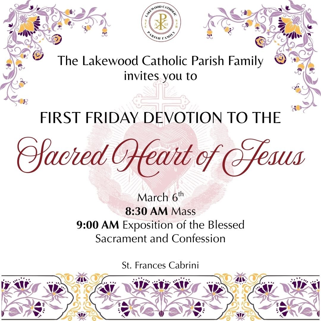 First Friday Devotion to the Sacred Heart of Jesus
