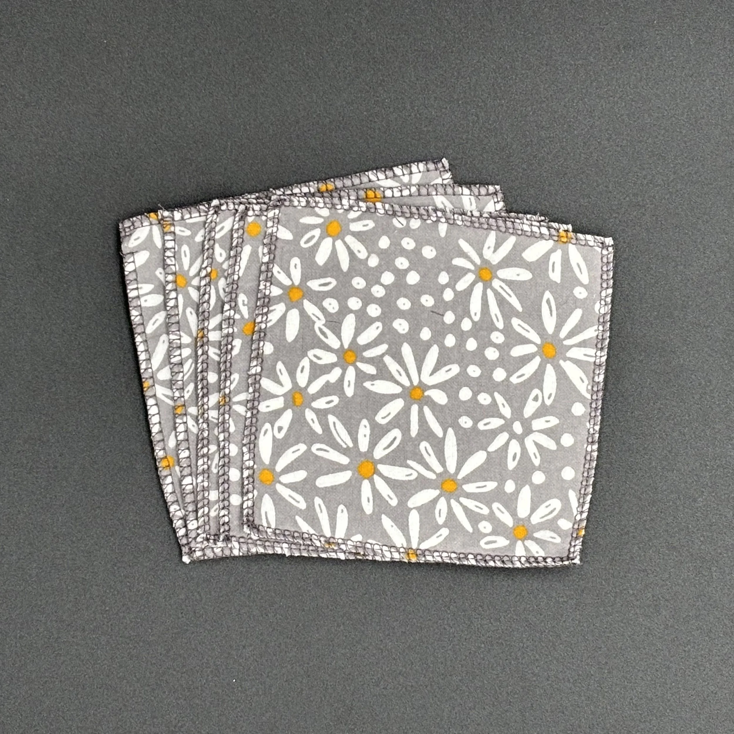 White Flower Reusable Facial Pads