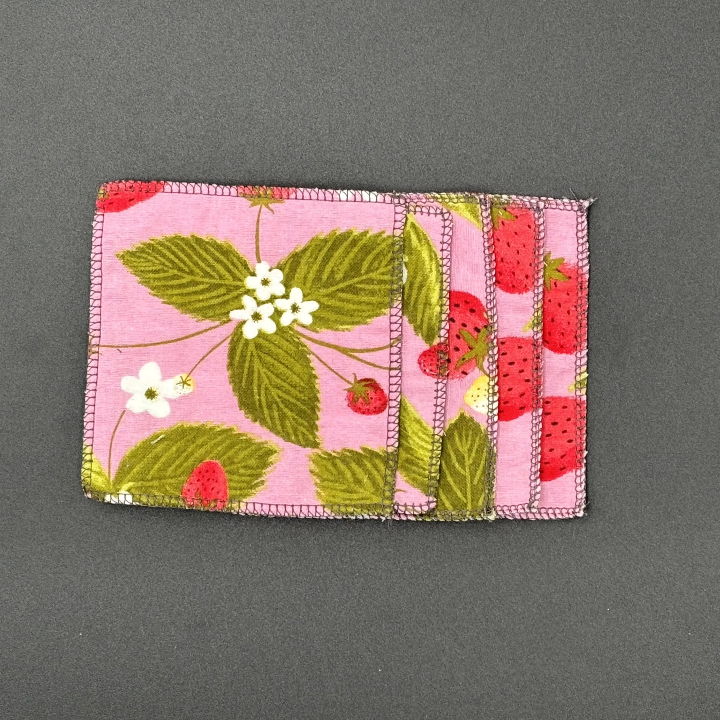 Strawberries on Vines Reusable Facial Pads