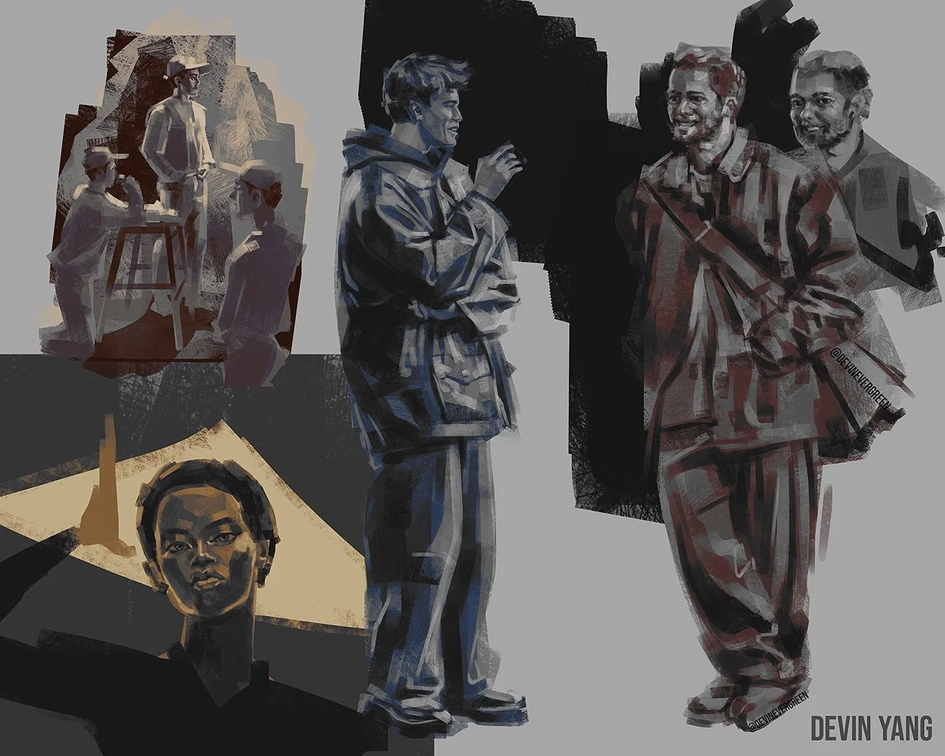 Sketch Diary 07 - More studies and satisfying shapes

#digitalart #art #sketch #painting #digitalpainting #drawing #fashion #photoshop #conceptart #conceptartist #characterdesign #japanesefashion #fashion
