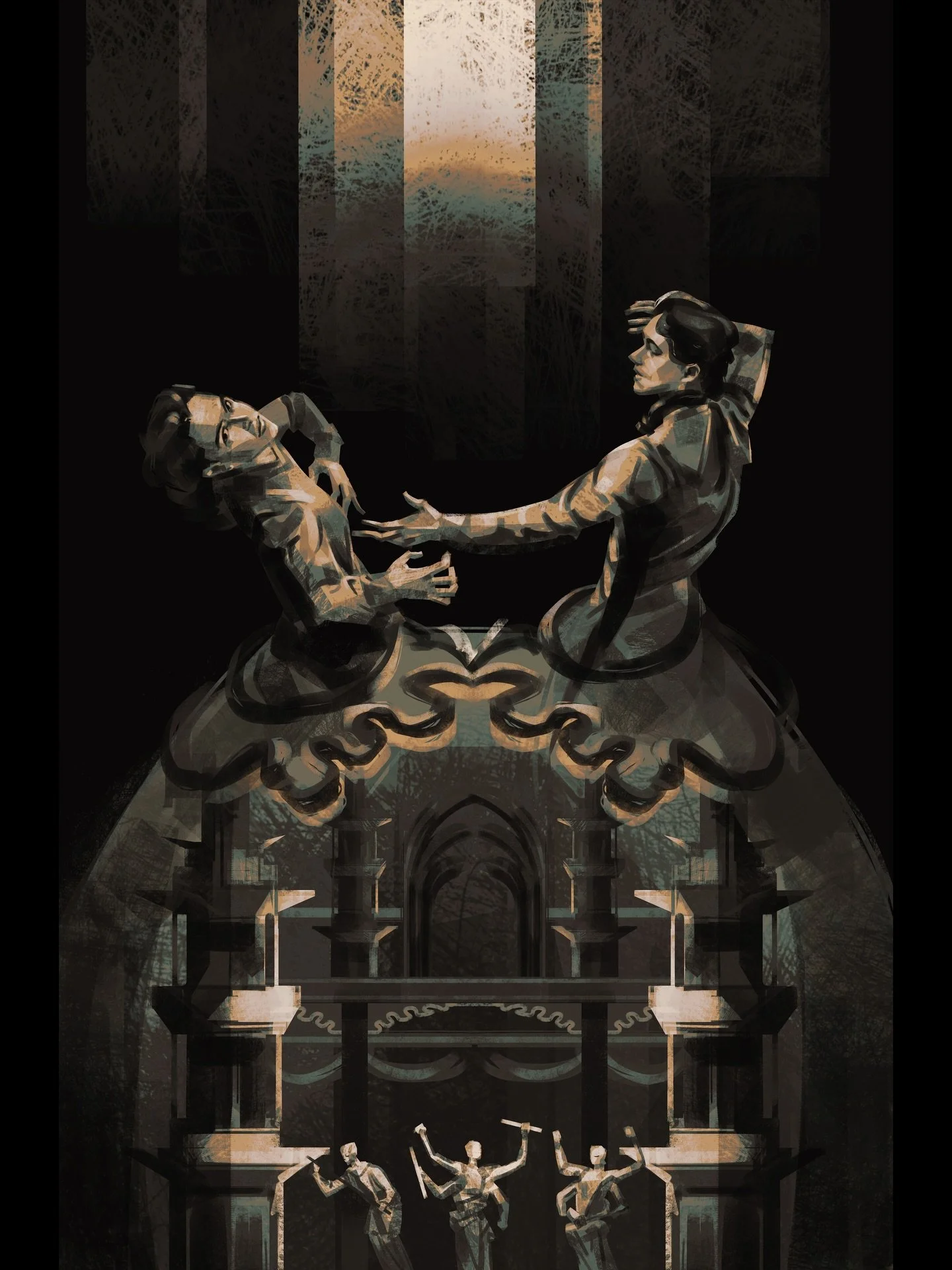 Desire -
Part of a larger thesis project in senior year OCAD, see you at gradex 2026. Guided by the twisting forms of bodies and fabric to tell the story of suffering derived from desire. Could you tell I was inspired by Guo Pei?

 #digitalart #art #