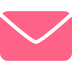 Illustration of a pink envelope with a black outline and flap.