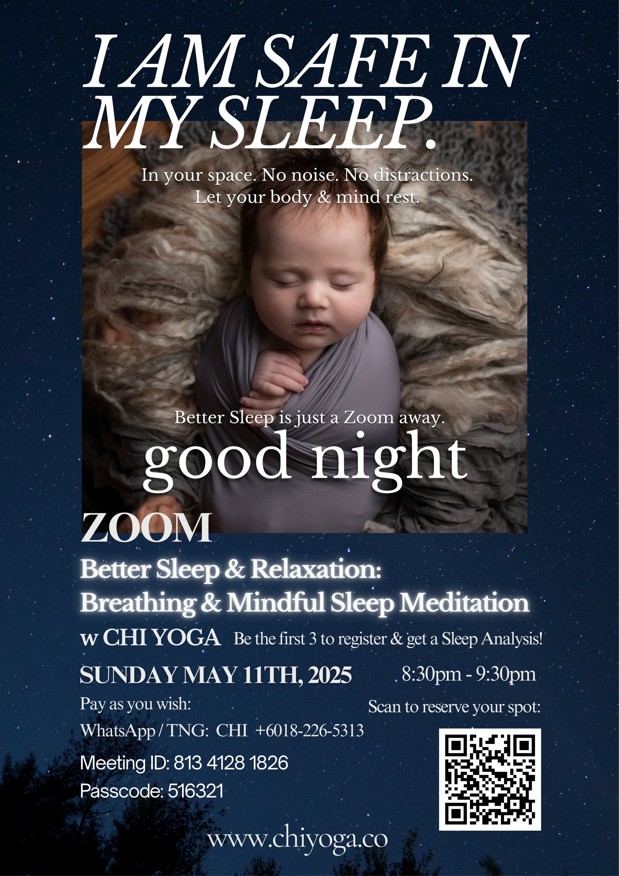 Better Sleep & Relaxation: Mindful Breathing and Sleep Meditation w CHI YOGA