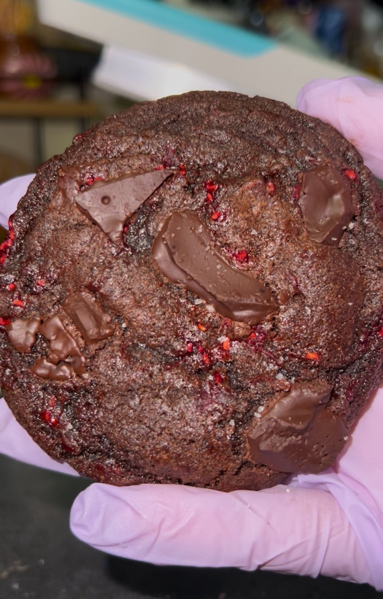 Dark Chocolate Raspberry Cookies
