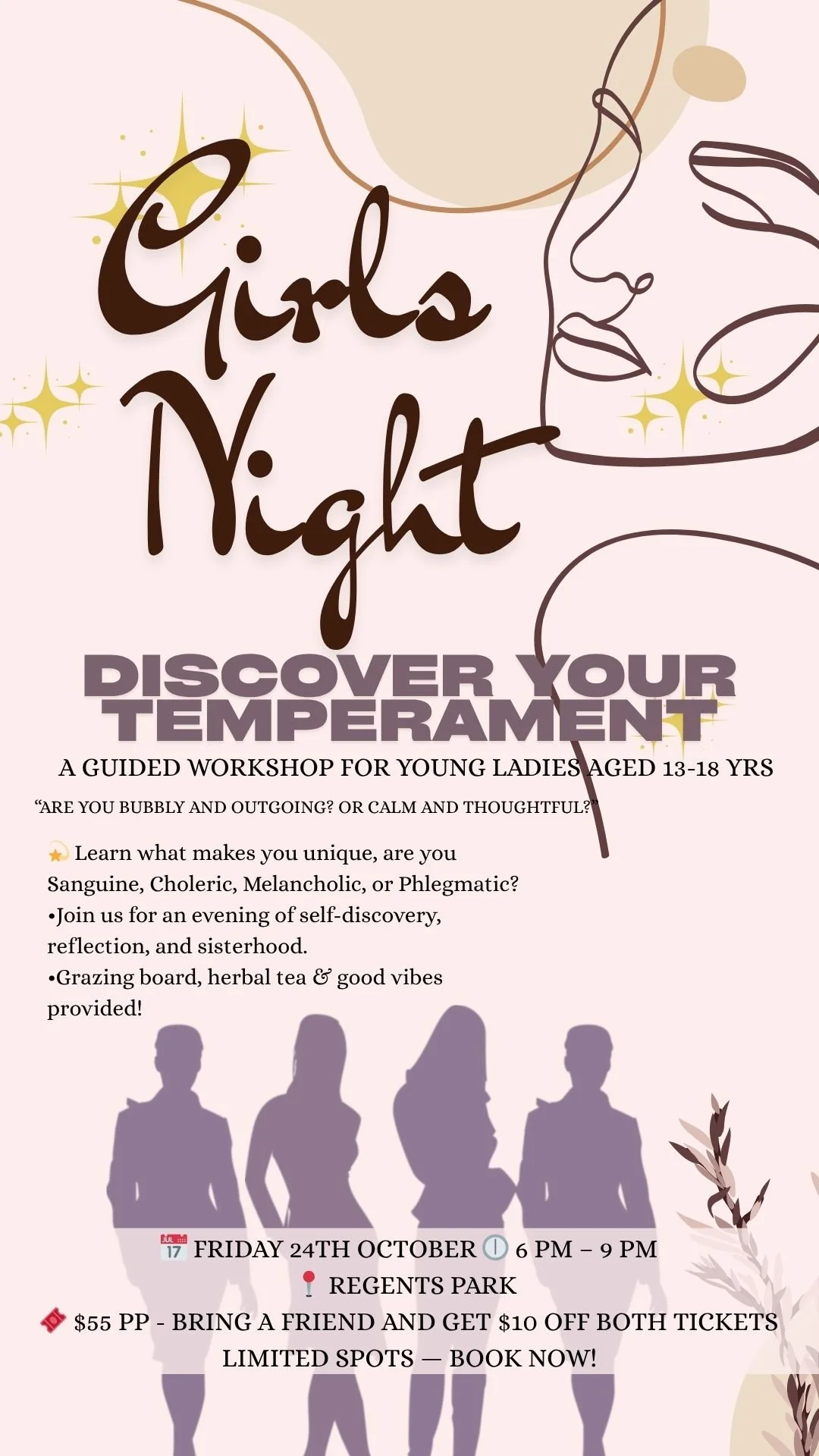 Bring a friend: Girls Night : Temperament Workshop