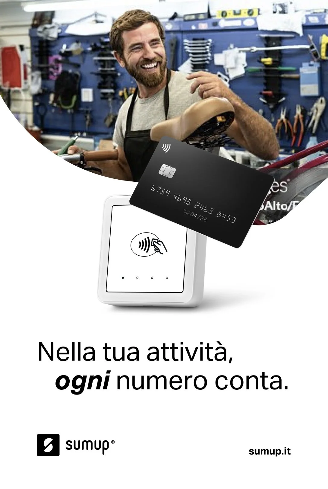 SumUp digital placement preview for the campaign "Ogni numero conta"