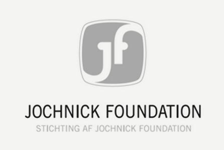 Logo with stylized initials 'jf' inside a rounded square, followed by the text 'JOHNICK FOUNDATION' and a smaller line of text 'STICHTING AF JOHNICK FOUNDATION'.