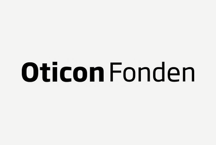 Oticon Fonden logo in black text on a white background.