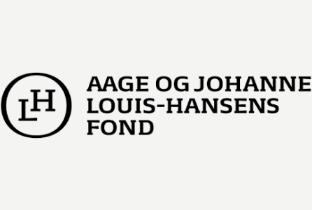 Logo of Aage og Johanne Louis-Hansens Fond featuring the initials 'L H' in a circle and text of the foundation's name.