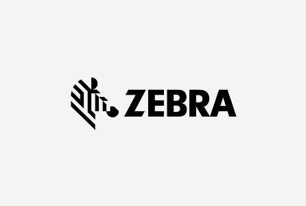 Zebra logo with stylized zebra stripes and bold text