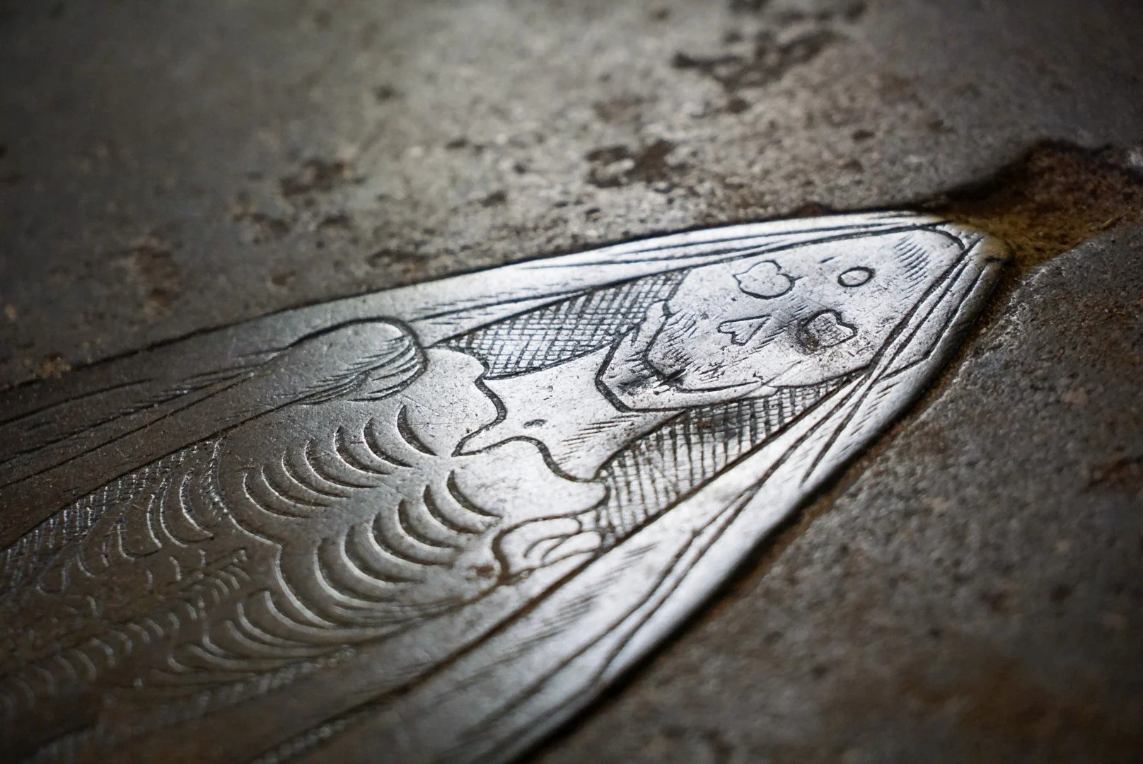 Cadaver brass. St Mary, Wiveton, Norfolk.