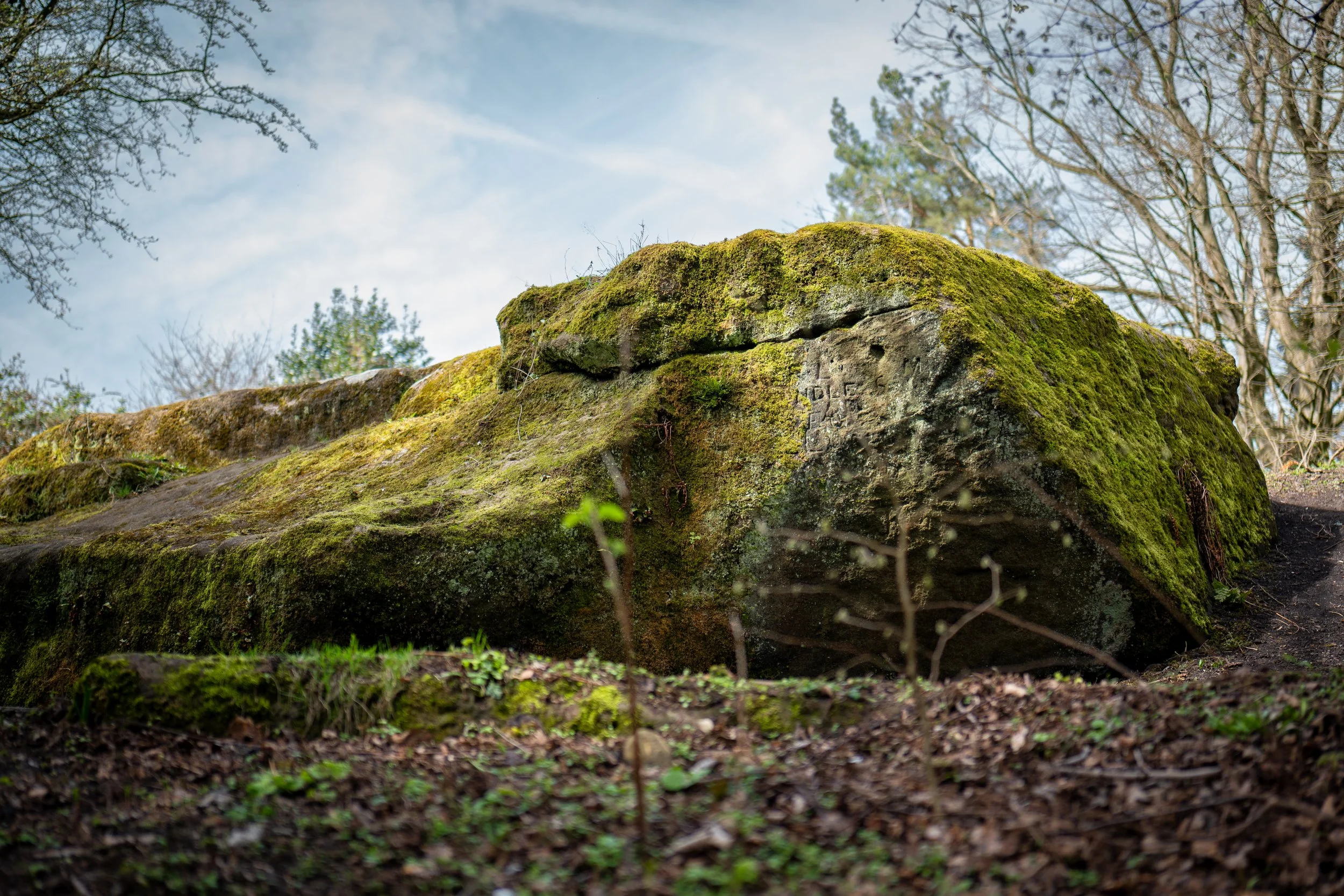 Lumsdale wishing stone. Matlock, Derbyshire.