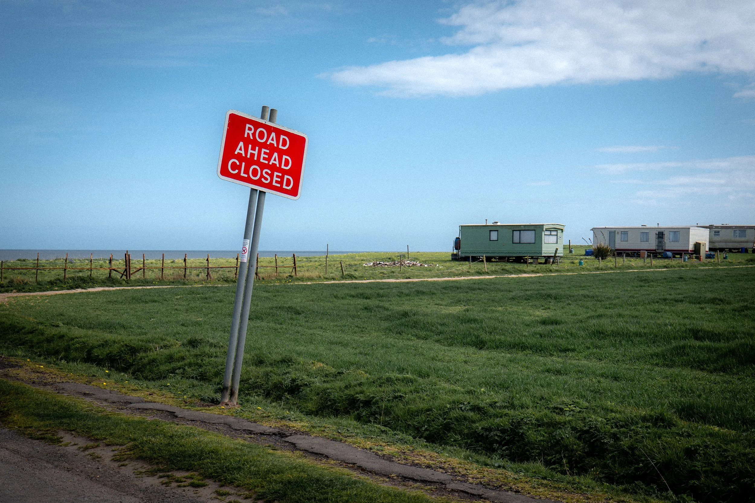Skipsea on Holderness, the most rapidly eroding coastline in Europe. East Riding of Yorkshire.