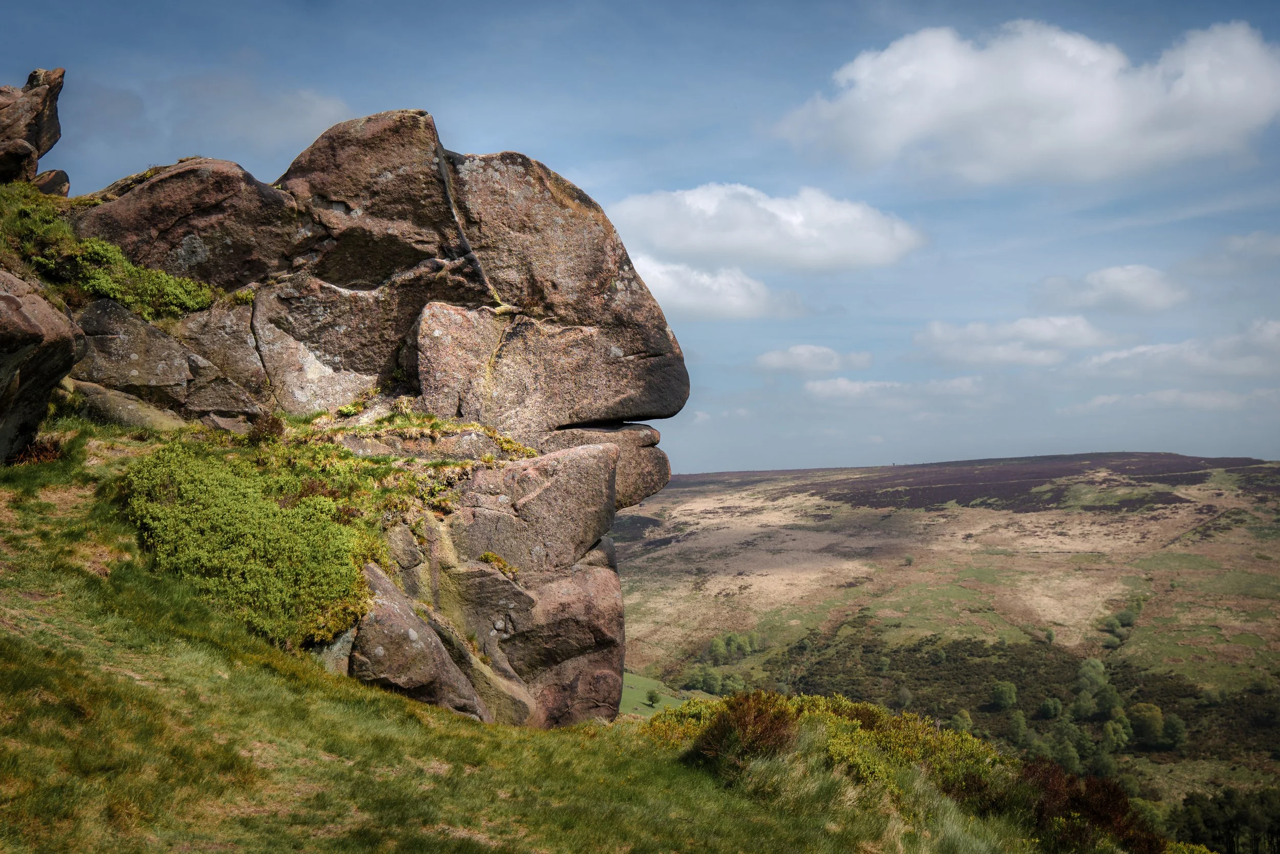 Face stone. Ramshaw Rocks, Staffordshire.